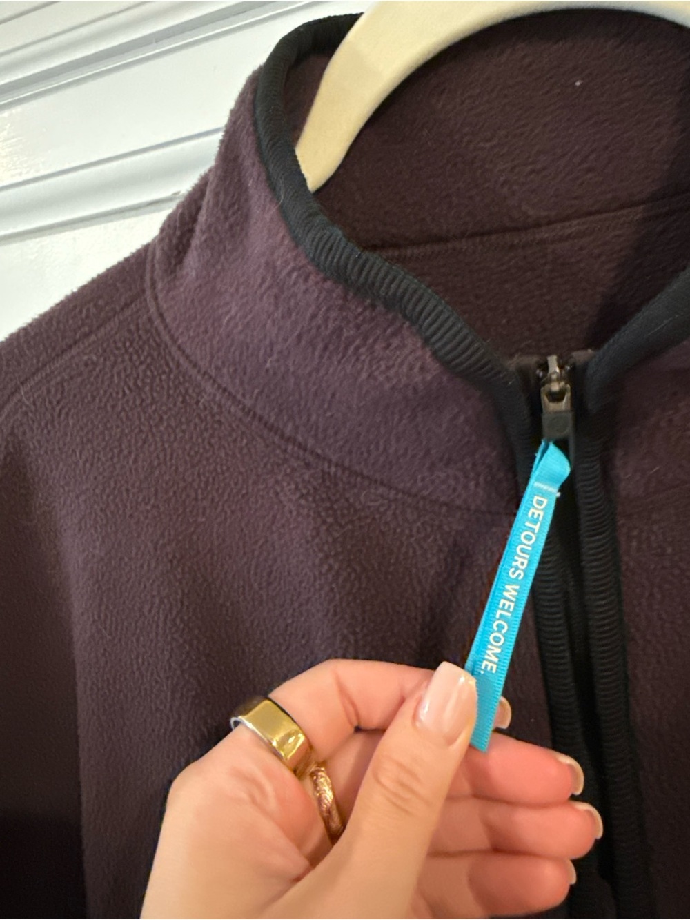 Lululemon Tumbled Fleece Half Zip in Sequoia Brown Sz Medium EUC - Picture 4 of 5